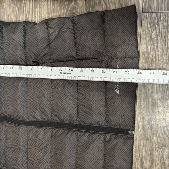 Eddie Bauer EB650 Down Jacket Womens M Brown Lightweight Puffer Hiking Travel - Picture 7 of 16